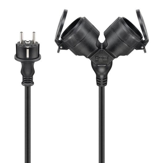 Multiprise Goobay 65435 2 prises 10 m extérieur IP44 sans interrupteur