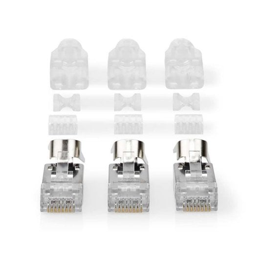 Connecteur RJ-45 Nedis CCBW89390GY Cat7 FTP Mâle Gris Lot de 10
