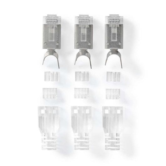 Connecteur RJ-45 Nedis CCBW89390GY Cat7 FTP Mâle Gris Lot de 10