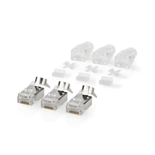 Connecteur RJ-45 Nedis CCBW89390GY Cat7 FTP Mâle Gris Lot de 10