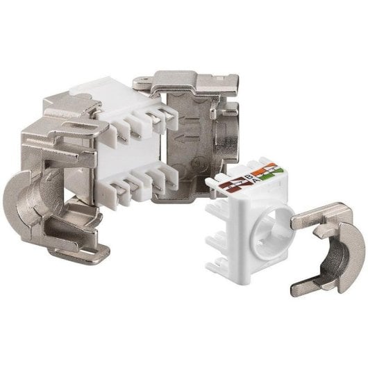 Netzwerkmodul Goobay 95900 RJ-45 Cat6a Keystone STP flach Silber