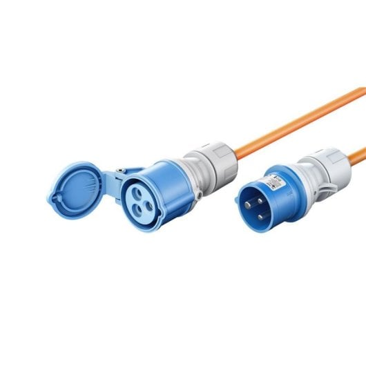 Cabo de extensão Goobay 76228 5m H07RN-F 3G2.5 IP44 exterior laranja