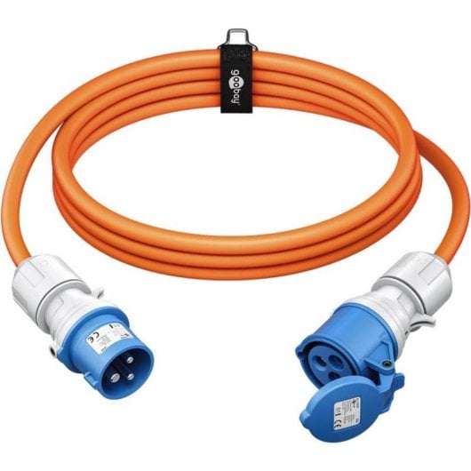 Cable alargador Goobay 76229 10 m H07RN-F 3G2.5 IP44 exterior naranja
