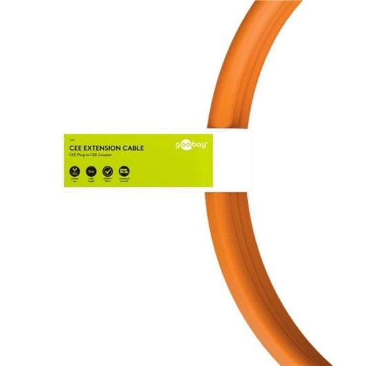Cable alargador Goobay 76229 10 m H07RN-F 3G2.5 IP44 exterior naranja