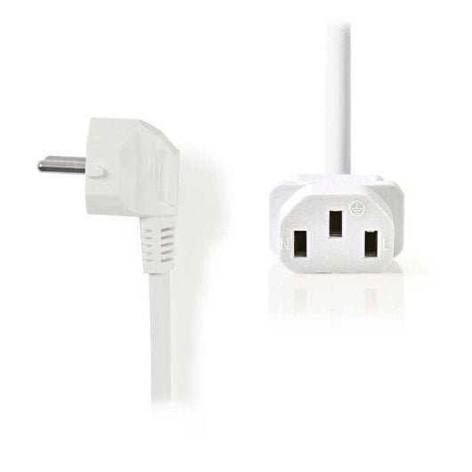 Cabo de Alimentação Nedis CEGL10000WT30 3 m Branco IEC 320 Tipo F