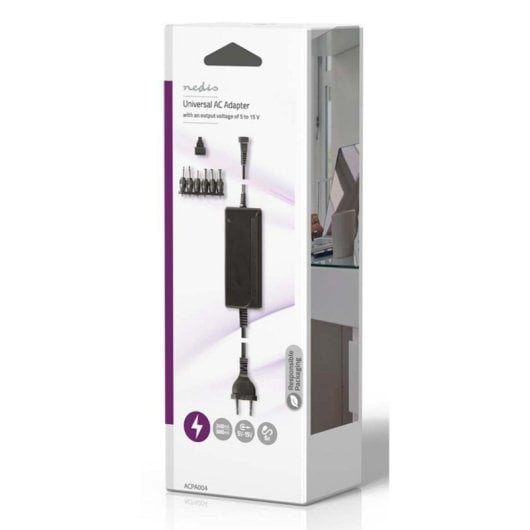 Source d'alimentation NEDIS ACPA004 36W Universelle AC-DC 5-15V 6 connecteurs LED