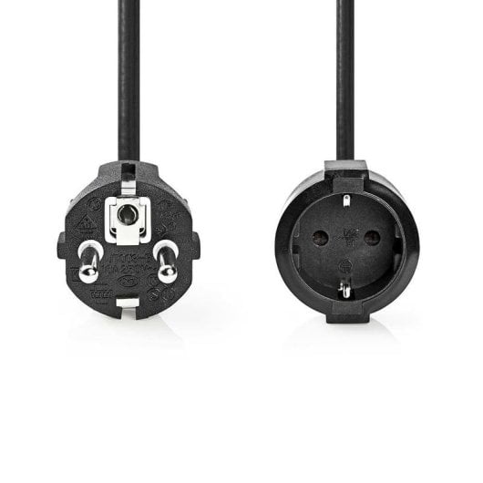 Cable de extensión NEDIS CEGL10200BK50 5 m negro CEE7/7 macho-hembra PVC