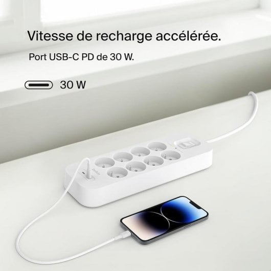 Multipresa Belkin Connect SRB004CA2M 8 prese 2 USB-C protezione da sovratensioni cavo 2 m