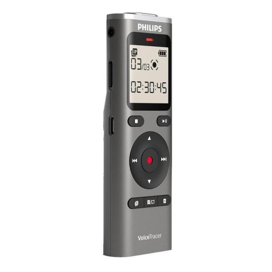 Gravadora Philips DVT1170 Áudio Digital 8 GB Microfone 360° USB