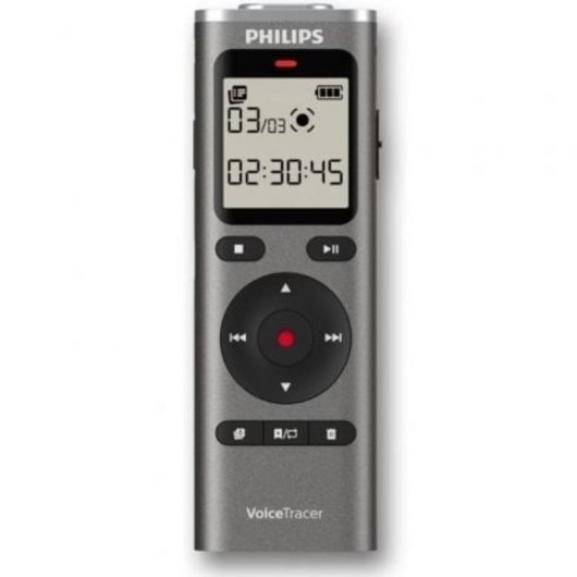 Gravadora Philips DVT1170 Áudio Digital 8 GB Microfone 360° USB