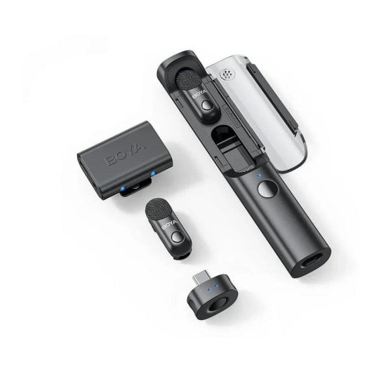 Micrófono Boya BOYA MAGIC-03 USB C omnidireccional inalámbrico con reducción de ruido IA 4 en 1