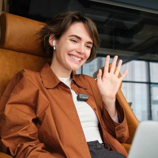 Micrófono Boya Boyamic 2 Solapa Inalámbrico Condensador Omnidireccional con Reducción de Ruido AI USB-C