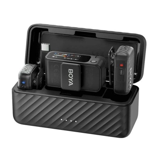 Micrófono Boya Boyamic 2 Solapa Inalámbrico Condensador Omnidireccional con Reducción de Ruido AI USB-C