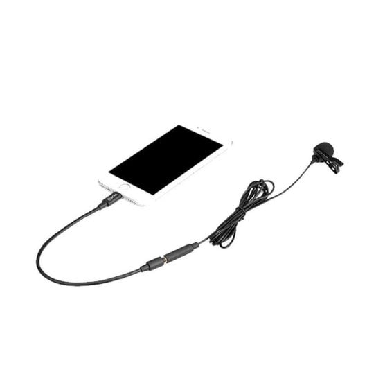 Microphone Boya BY-M2 Lightning omnidirectionnel 24 bit 48 kHz câble 6 m