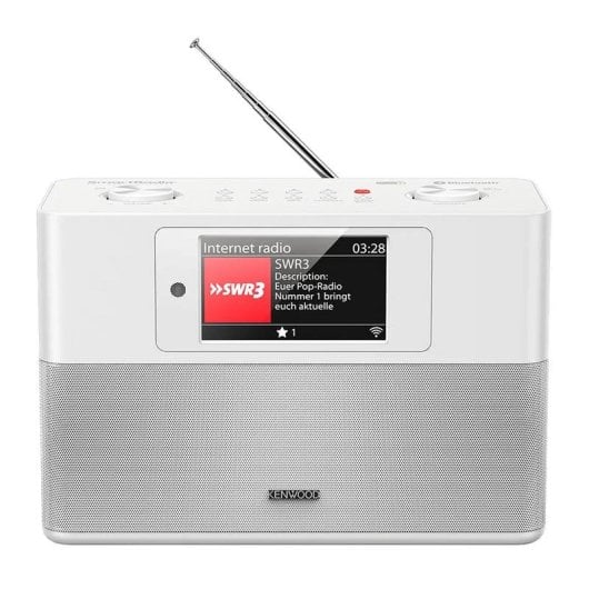 Radio Kenwood CR-ST200S-W Portable Stéréo Wi-Fi Bluetooth DAB+ FM 30W Blanc