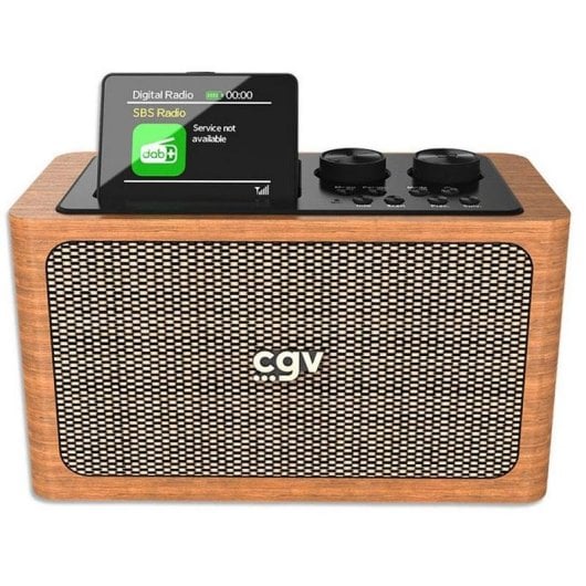 Radio CGV BEBOP DAB+ Bluetooth 2x10W Écran Couleur Bois