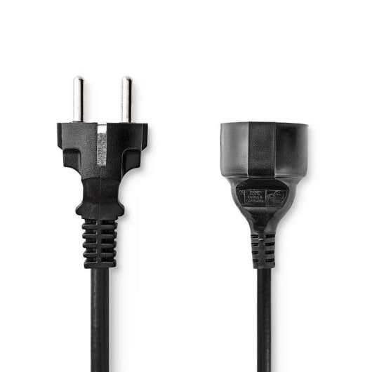 Cable de extensión Nedis CEGL10200BK20 2 m negro PVC conductores cobre