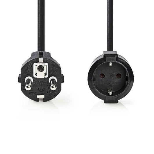 Cable de extensión Nedis CEGL10200BK20 2 m negro PVC conductores cobre