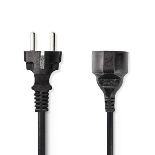 Cable de extensión Nedis CEGL10200BK20 2 m negro PVC conductores cobre
