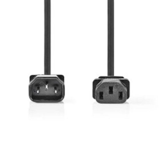 Cabo de alimentação NEDIS CEGL10500BK30 2m C14 para C13 PVC preto