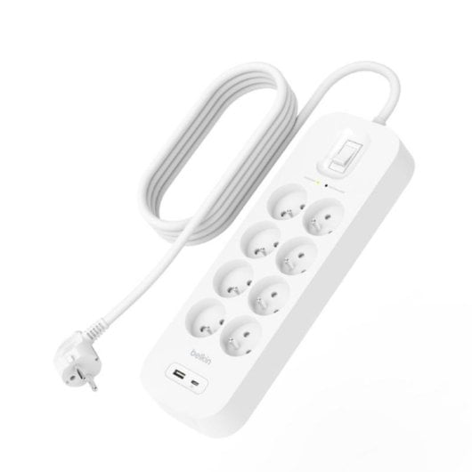 Multipresa Belkin SRB003CA2M 8 prese protezione sovratensioni USB-A USB-C 2m