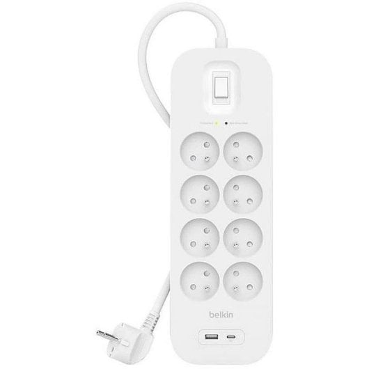 Multipresa Belkin SRB003CA2M 8 prese protezione sovratensioni USB-A USB-C 2m