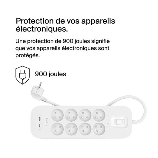 Multipresa Belkin SRB003CA2M 8 prese protezione sovratensioni USB-A USB-C 2m