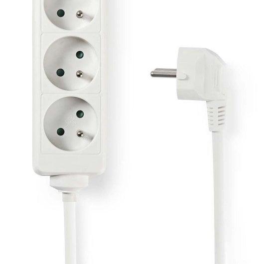 Multiprise NEDIS ESOC615E1WT 6 Prises 1,5 m blanche connexion 2P+T