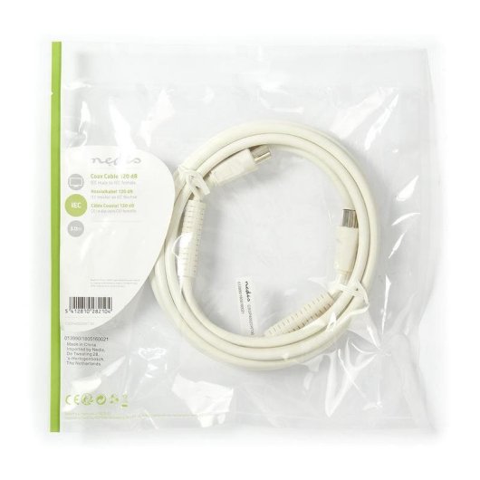 Câble coaxial Nedis CSGP40020WT30 3 m blanc antenne TV 120 dB