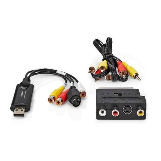 Video-Digitizer Nedis VGRRU101BK USB 2.0 852x480 S-Video SCART
