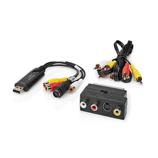 Video-Digitizer Nedis VGRRU101BK USB 2.0 852x480 S-Video SCART