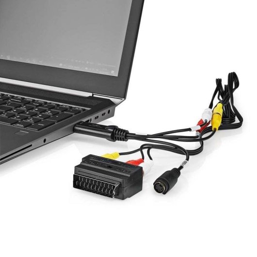 Video-Digitizer Nedis VGRRU101BK USB 2.0 852x480 S-Video SCART
