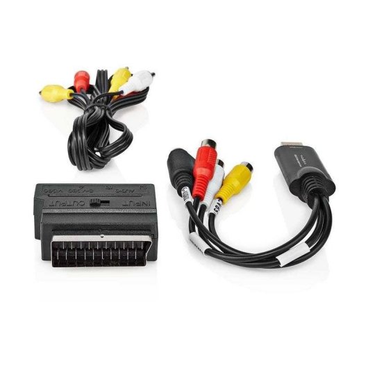 Video-Digitizer Nedis VGRRU101BK USB 2.0 852x480 S-Video SCART