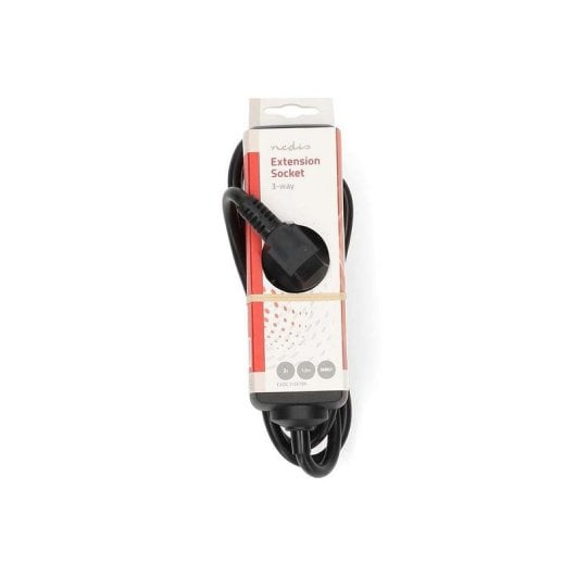 Regleta Nedis ESOC315E1BK 3 Tomas Cable 1,5 m Negra