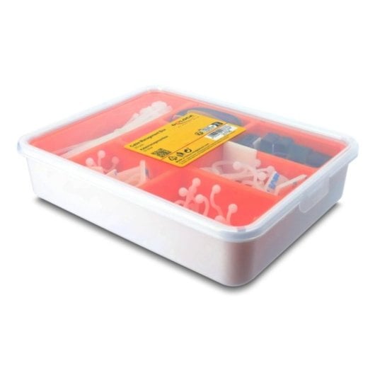 Organizzatore cavi DeLock 20768 kit 99 pezzi nylon plastica arancione trasparente