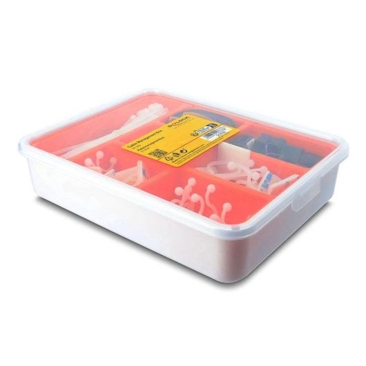 Organizzatore cavi DeLock 20768 kit 99 pezzi nylon plastica arancione trasparente