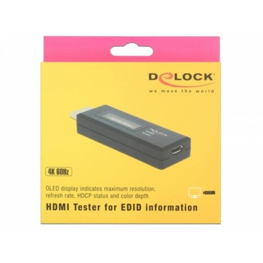Tester HDMI DeLock 63327 con Display OLED massimo 4K 60Hz USB