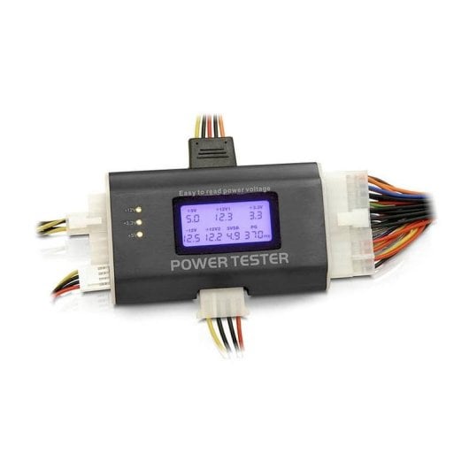 Tester alimentatore DeLock 18159 display LCD nero/bianco supporto ATX/EPS
