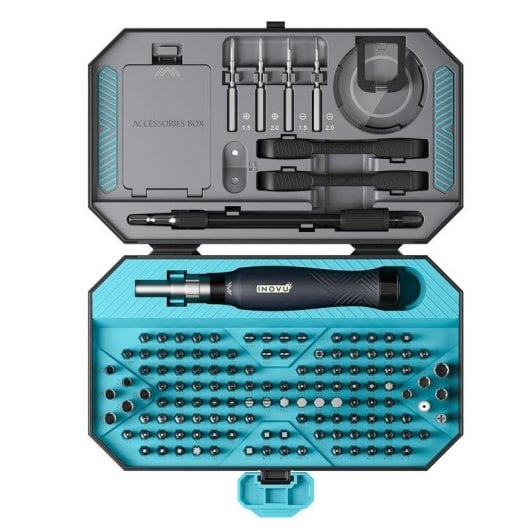 Kit de réparation INOVU FIX'EM ALL Pro 120 embouts 12 douilles ouverture PC