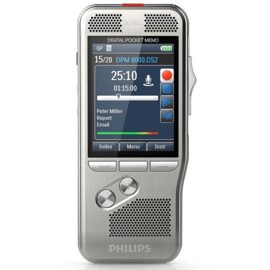 Kit de conférence Philips DPM8900 Enregistreur 4 micros SD USB Argent