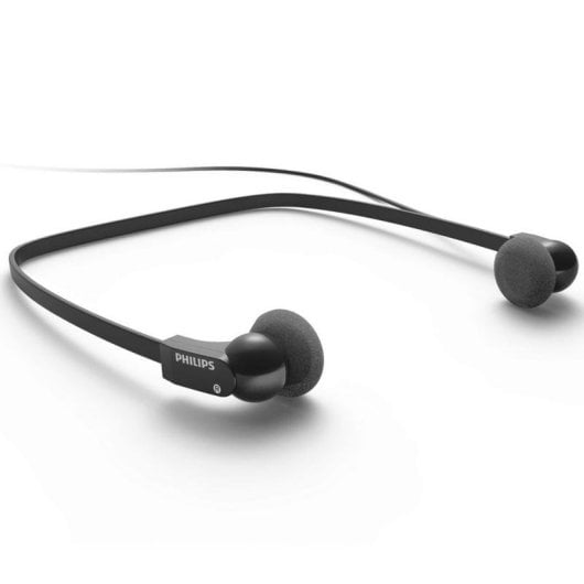 Auriculaires Philips LFH0334 filaires connexion Jack 3,5 mm pour transcription Noir