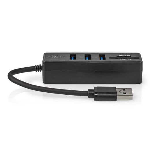 Hub Nedis 5 ports USB 3.2 5000 Mbit/s CCGB61250BK01 Lecteur SD/MicroSD