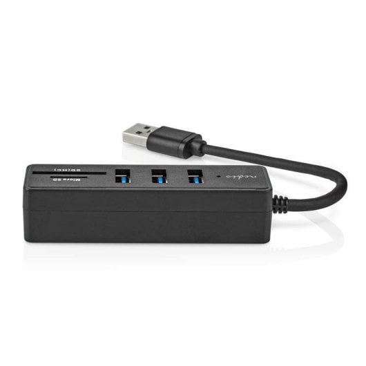 Hub Nedis 5 ports USB 3.2 5000 Mbit/s CCGB61250BK01 Lecteur SD/MicroSD