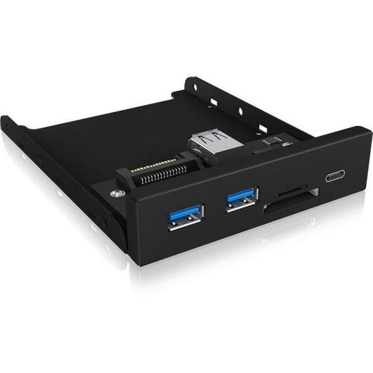 Pannello accessorio ICY BOX IB-HUB1417-i3 USB 3.2/Type-C Lettore SD MicroSD Nero