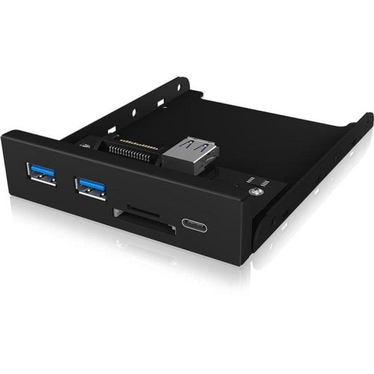 Pannello accessorio ICY BOX IB-HUB1417-i3 USB 3.2/Type-C Lettore SD MicroSD Nero
