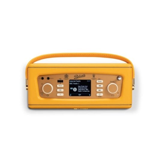 Rádio portátil Roberts Revival iStream 3L Sunburst Yellow Wi-Fi Bluetooth DAB/FM Madeira