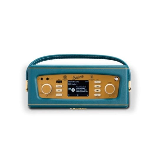 Rádio Roberts Revival iStream 3L Portátil Teal Blue Wi-Fi Bluetooth FM DAB+ Madeira
