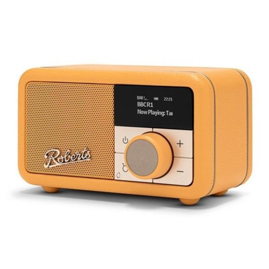 Radio Roberts Revival Petite 2 Jaune Bluetooth DAB/FM Alarme Batterie
