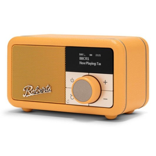 Radio Roberts Revival Petite 2 Jaune Bluetooth DAB/FM Alarme Batterie