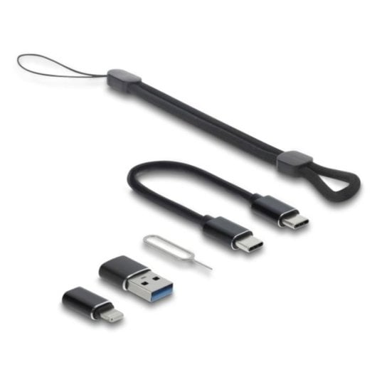 Lettore di schede DeLock 91018 USB 3.2 Gen 1 SD/MicroSD Type-A/Type-C Alluminio